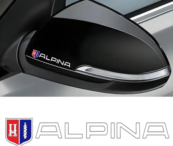 BMW (2) ALPINA Small Glass and  Body Die Cut Stickers