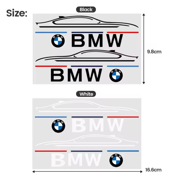 BMW (2) Black Mirror and Body Die Cut Stickers