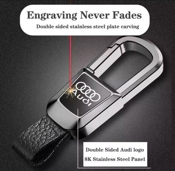 Audi Carabiner x Leather  Keychain