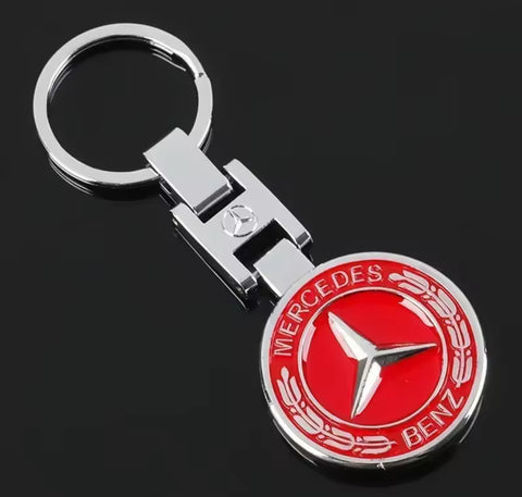 Mercedes Benz Badge Die Cast All red Star Keychain