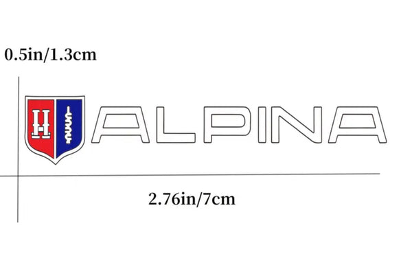 BMW (2) ALPINA Small Glass and  Body Die Cut Stickers