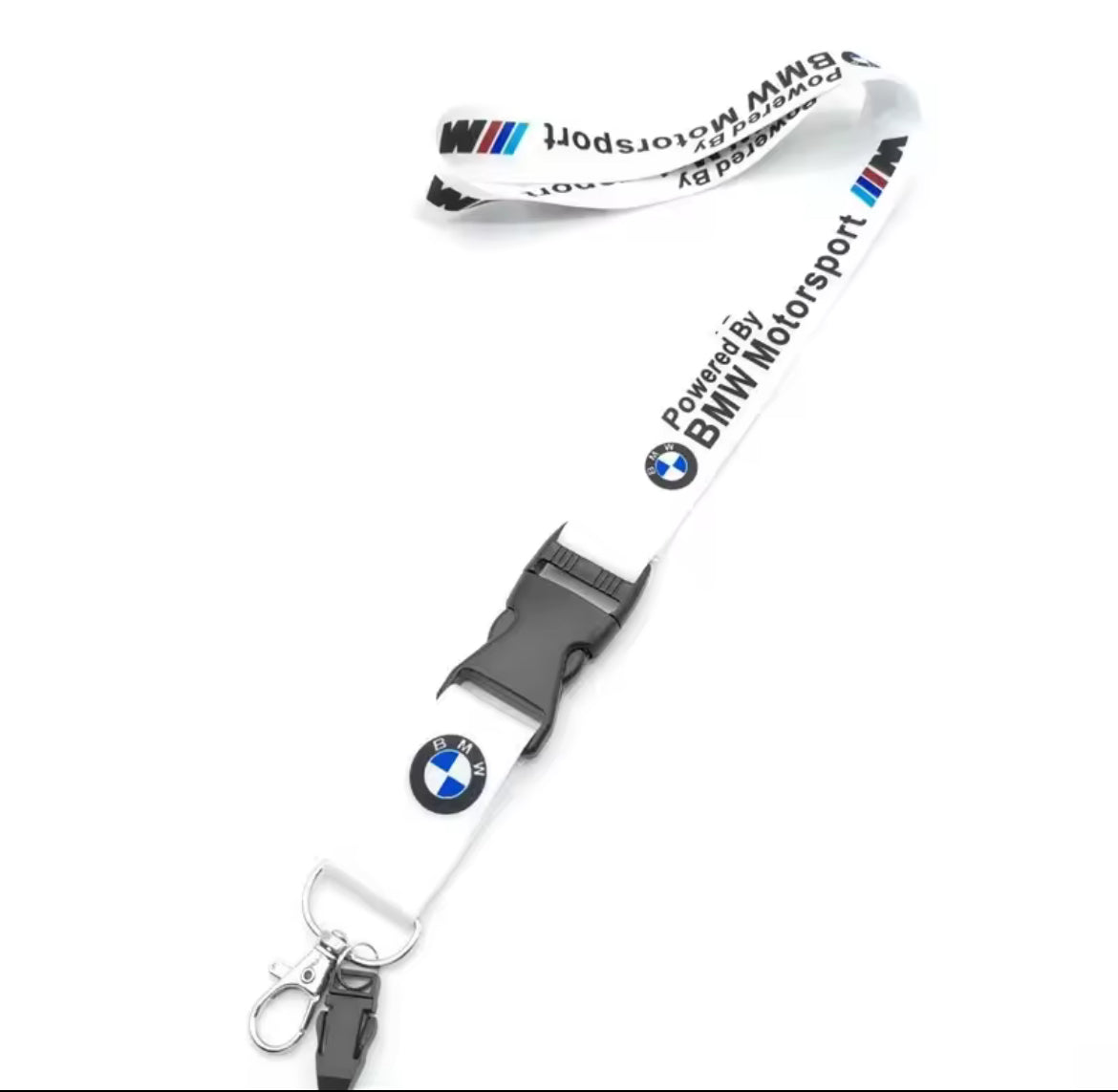 BMW Pit Crew  White Lanyard Keychain