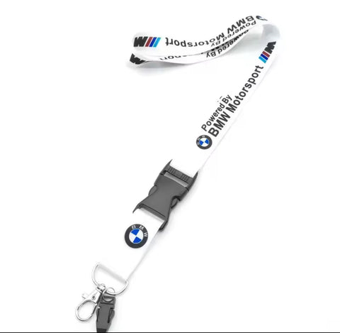 BMW Pit Crew  White Lanyard Keychain