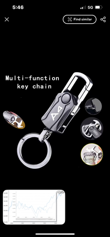 Audi A4 Carabiner Keychain
