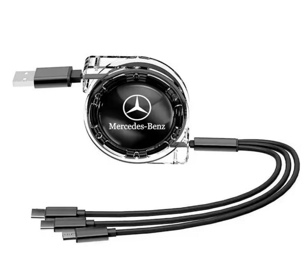 Mercedes Benz Logo Braided Rope Keychain