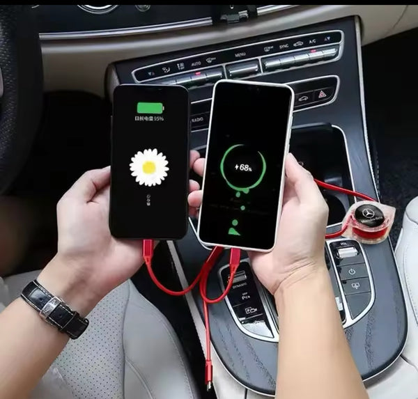 Mercedes Benz Logo Braided Rope Keychain